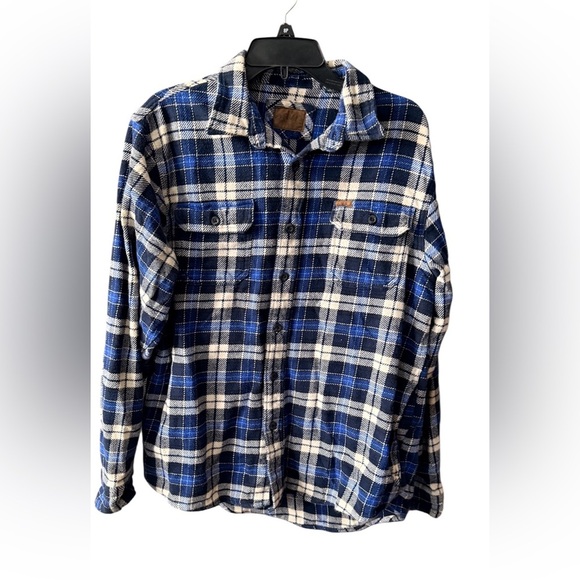 Orvis Other - Orvis Men's Navy and Cream Plaid 100% cotton Shirt size M